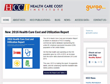 Tablet Screenshot of healthcostinstitute.org